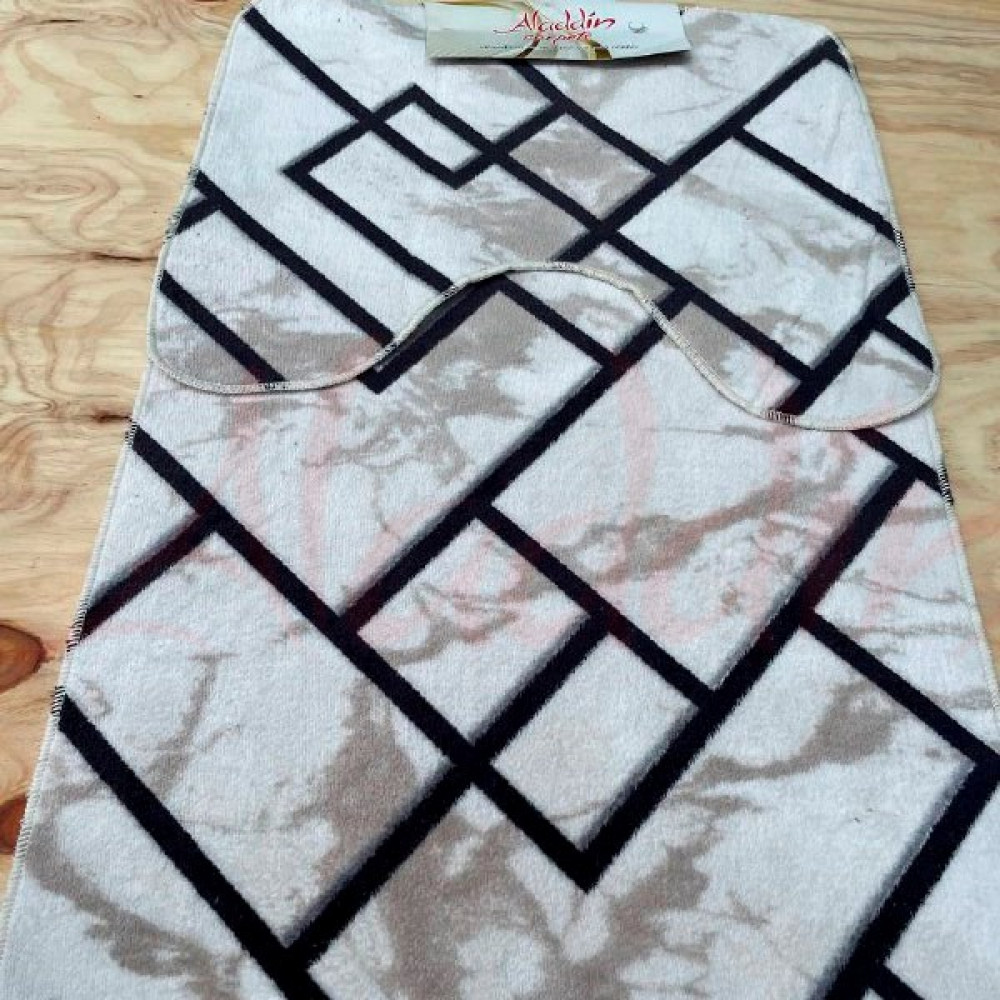 Набір килимків Panda (100х60 см + 60х50 см) Beige Dark Lines