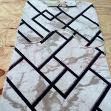 Набір килимків Panda (100х60 см + 60х50 см) Beige Dark Lines