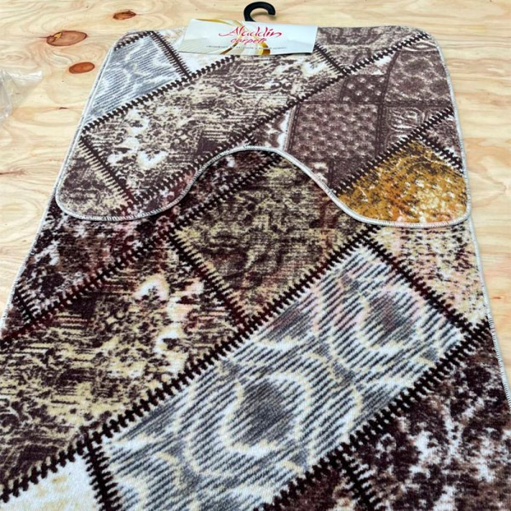 Набір килимків Panda (100х60 см + 60х50 см) Brown/Grey