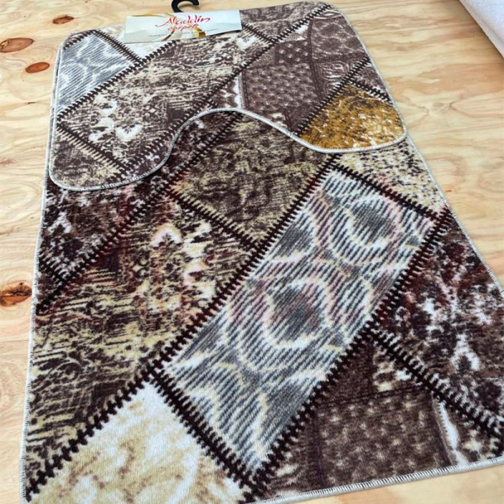 Набір килимків Panda (100х60 см + 60х50 см) Brown/Grey