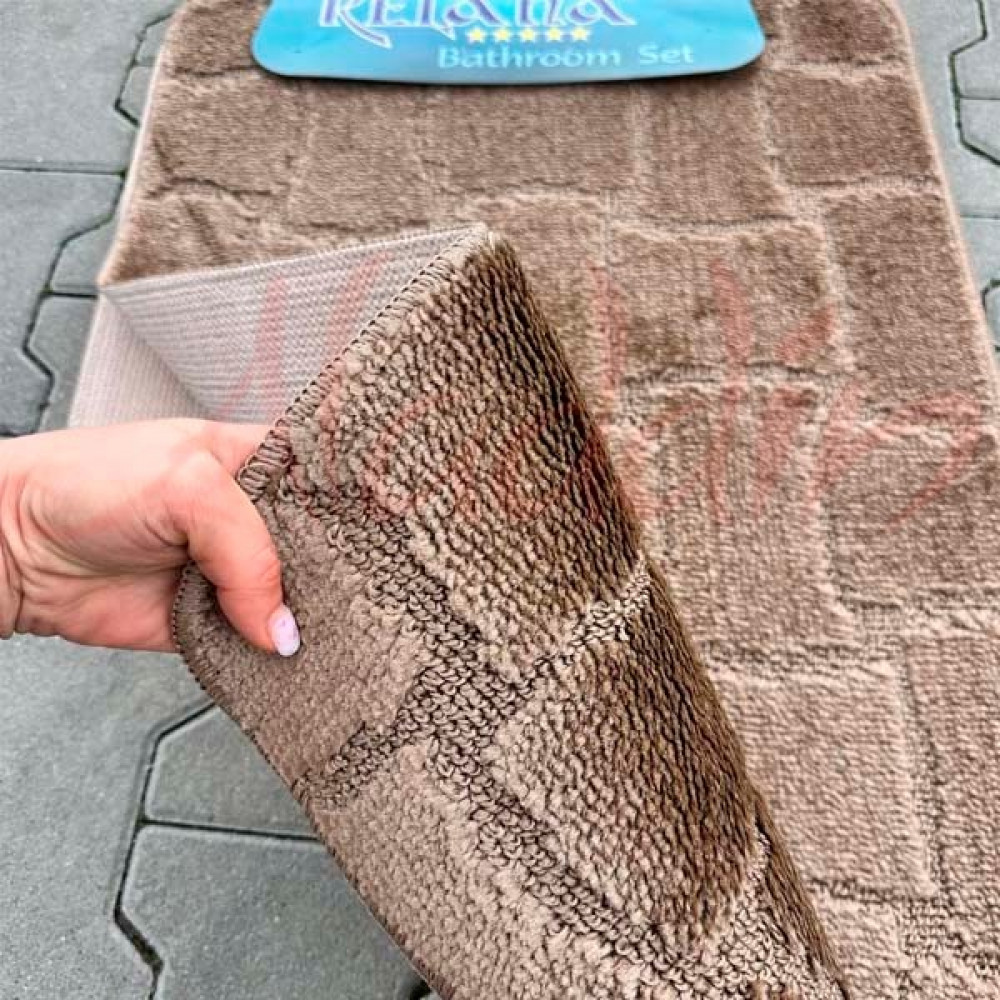 Набір килимків в ванну кімнату Relana (50х80 см + 50x40 см)  Beige