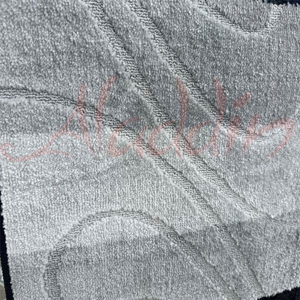 Набір килимків в ванну кімнату Relana (50х80 см + 50х40 см) Black Silver Abstract