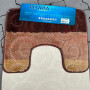 Набір килимків в ванну кімнату Relana (50х80 см + 50х40 см) Brown Beige Swirls