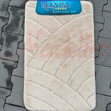 Набір килимків в ванну кімнату Relana (50х80 см + 50х40 см) Light Beige Diagonal