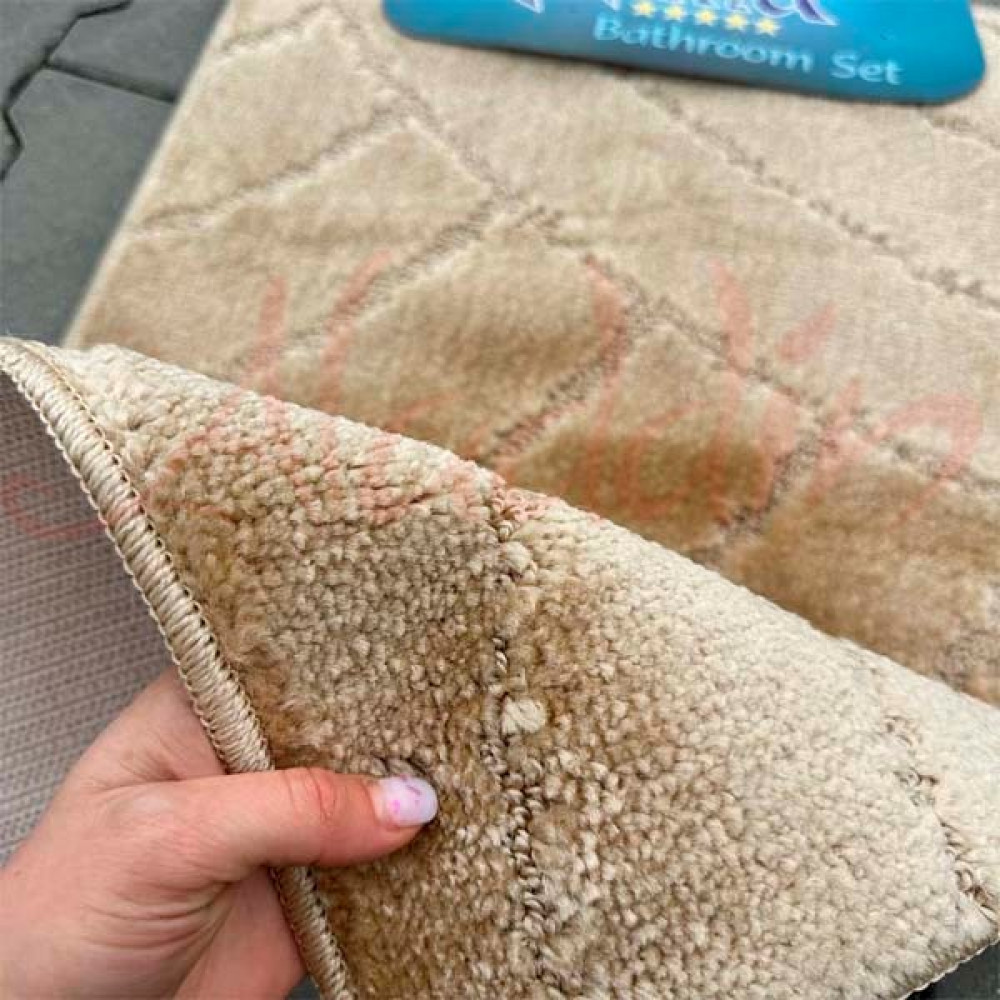 Набір килимків в ванну кімнату Relana (60х100 см + 50х60 см) Light Beige
