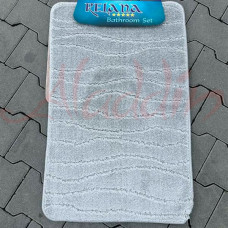 Набір килимків в ванну кімнату Relana (50х80 см + 50x40 см) Light Gray