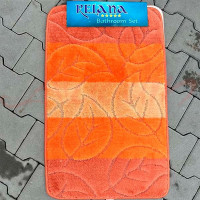 Набір килимків в ванну кімнату Relana (50х80 см + 50х40 см) Orange Floral