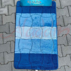 Набір килимків в ванну кімнату Relana (60х100 см + 50х60 см) Blue Squares