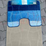 Набір килимків в ванну кімнату Relana (60х100 см + 50х60 см) Blue Squares
