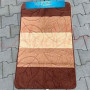 Набір килимків в ванну кімнату Relana (60х100 см + 50х60 см) Brown Beige Floral Stripes
