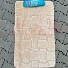 Набір килимків в ванну кімнату Relana (60х100 см + 50х60 см) Cream Squares