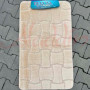 Набір килимків в ванну кімнату Relana (60х100 см + 50х60 см) Cream Squares