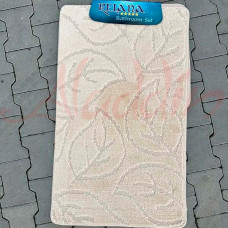 Набір килимків в ванну кімнату Relana (60х100 см + 50х60 см) Ivory