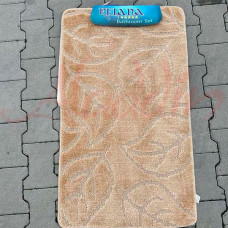 Набір килимків в ванну кімнату Relana (60х100 см + 50х60 см) Sand Beige Floral