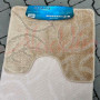 Набір килимків в ванну кімнату Relana (60х100 см + 50х60 см) Sand Beige Floral