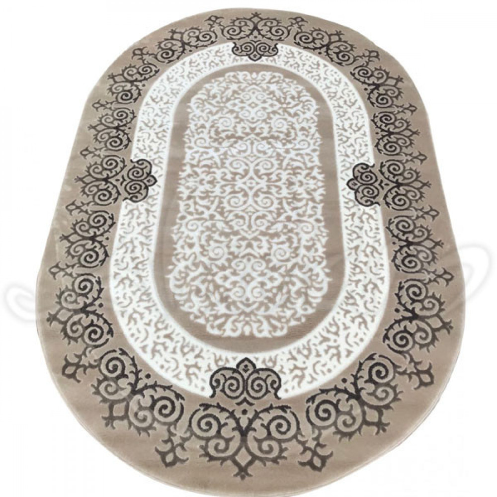 Килим акриловий Neva 7410 L.BEIGE/L.BROWN (овал) - 160х230