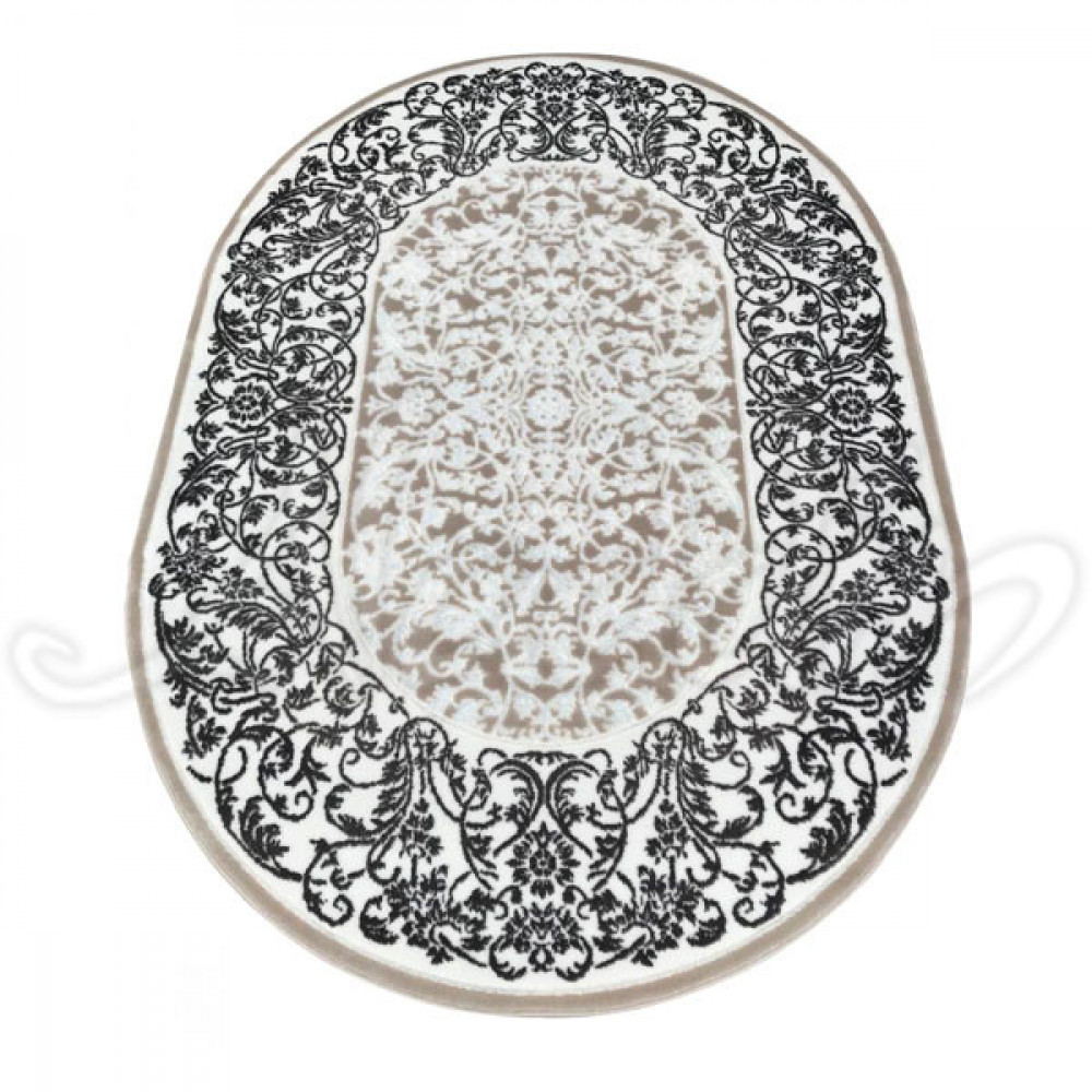 Килим акриловий Neva S033 L.BEIGE/IVORY - 160х230, Овал