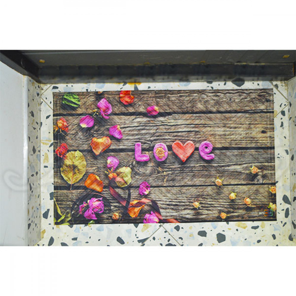 Килимок на гумовій основі "Love"  К-602-116