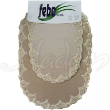 Набір килимків в ванну кімнату Febo 001 (47x75 + 67х100 см) Beige