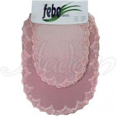 Набір килимків в ванну кімнату Febo 001 (47x75 + 67х100 см)  Rose