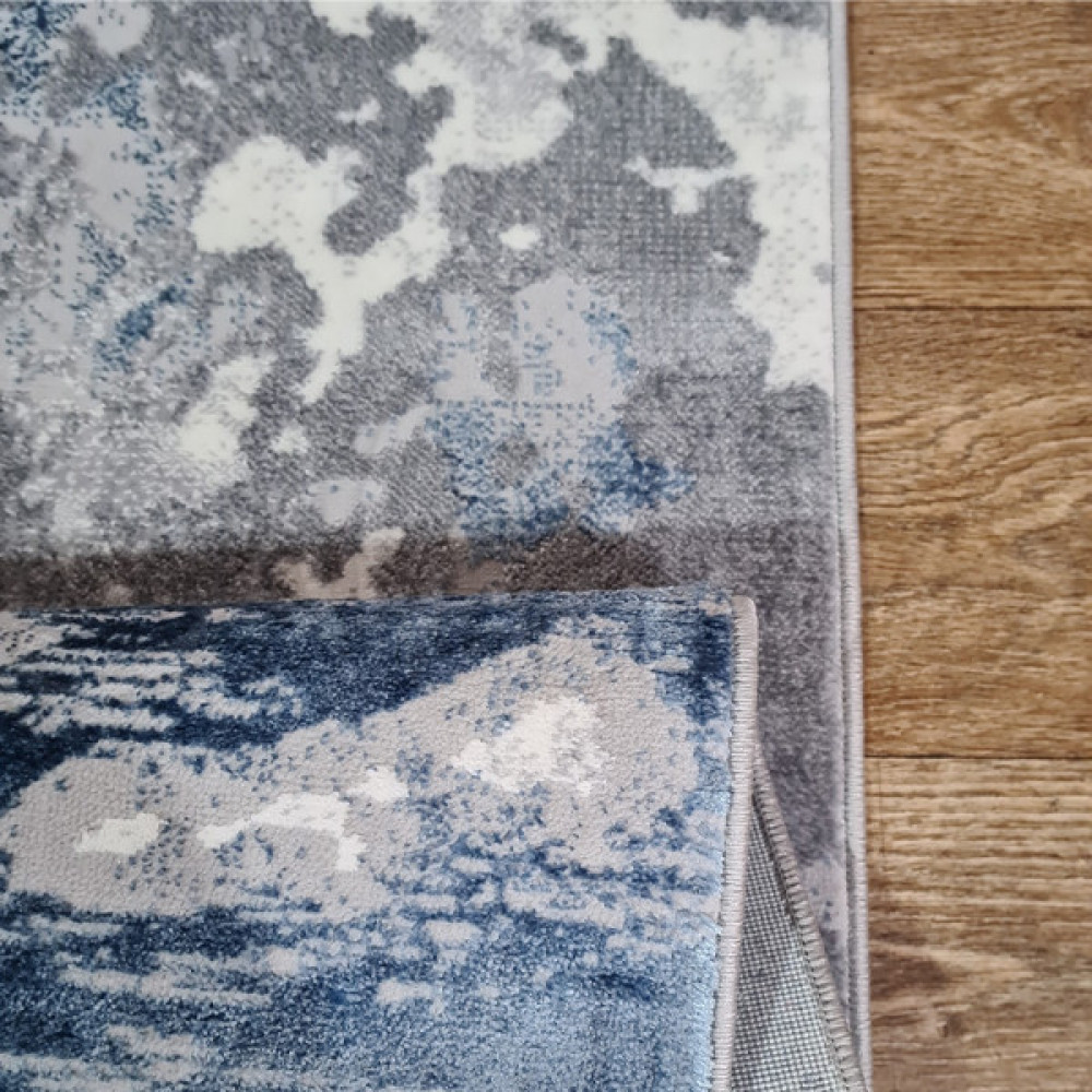 Килим Moda 04591A L.Blue / L.Grey - 78х150, Овал