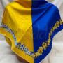 Хустка атласна патріотична 85х85 см 2023004 Хустка атласна патріотична 85х85 см 2023004