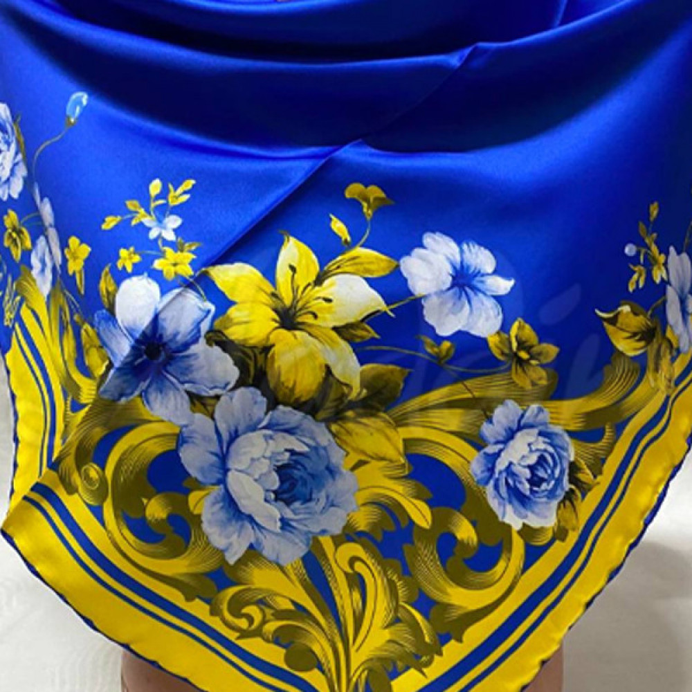 Хустка атласна патріотична 85х85 см 2023006