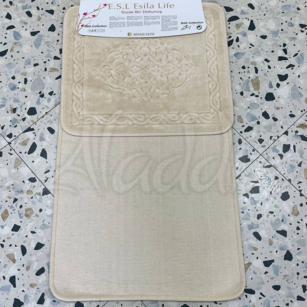 Набір котонових килимків Esila Life (100х60 см + 60х50 см) Beige