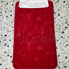 Набір котонових килимків Esila Life (100х60 см + 60х50 см) Red
