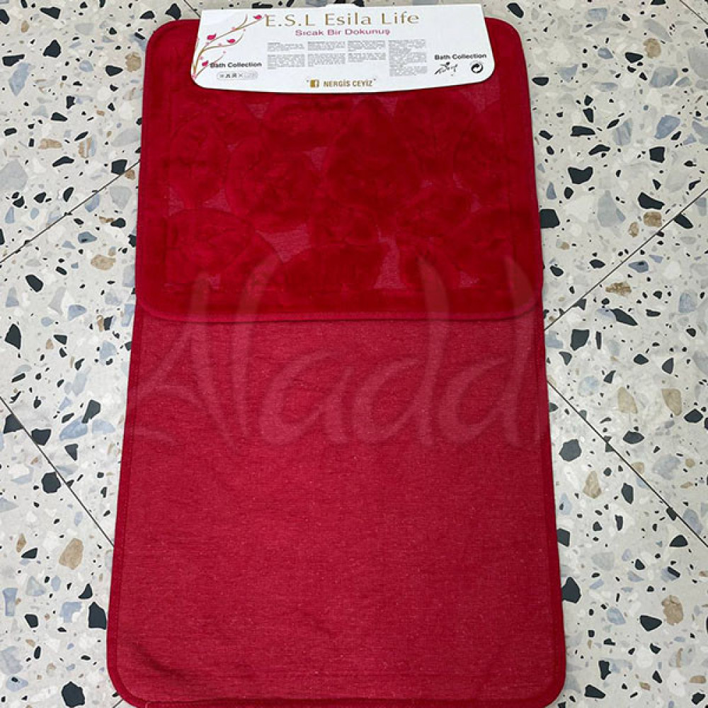 Набір котонових килимків Esila Life (100х60 см + 60х50 см) Red
