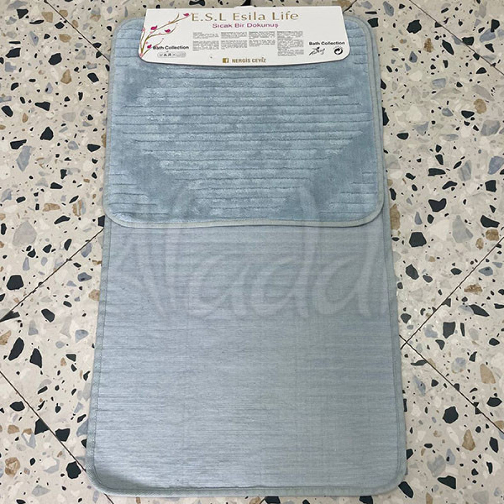 Набір котонових килимків Esila Life (100х60 см + 60х50 см) L.Blue