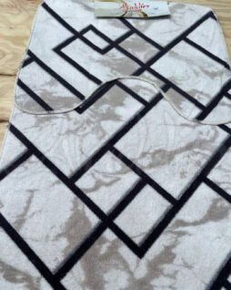 Набір килимків Panda (100х60 см + 60х50 см) Beige dark lines